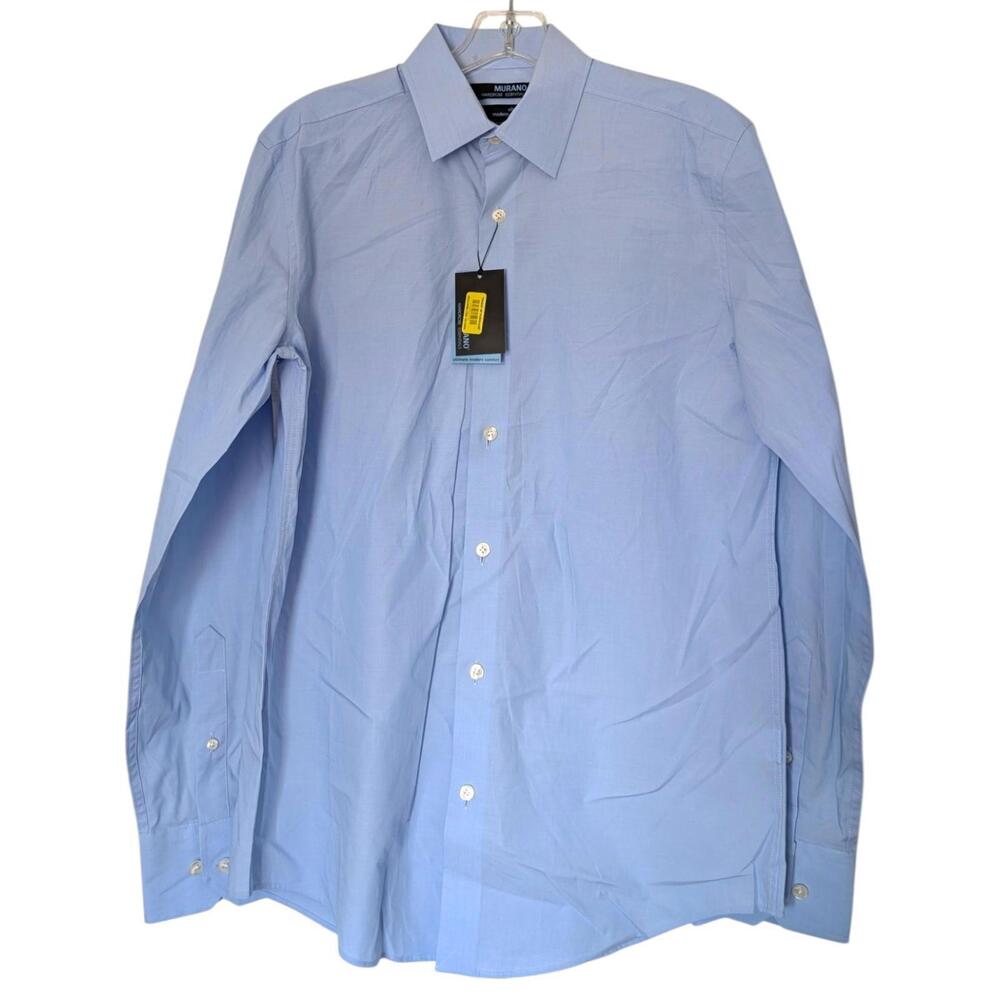 New Murano Shirt Mens Small Light Blue Dress‎ Button Down Long Sleeve Essentials